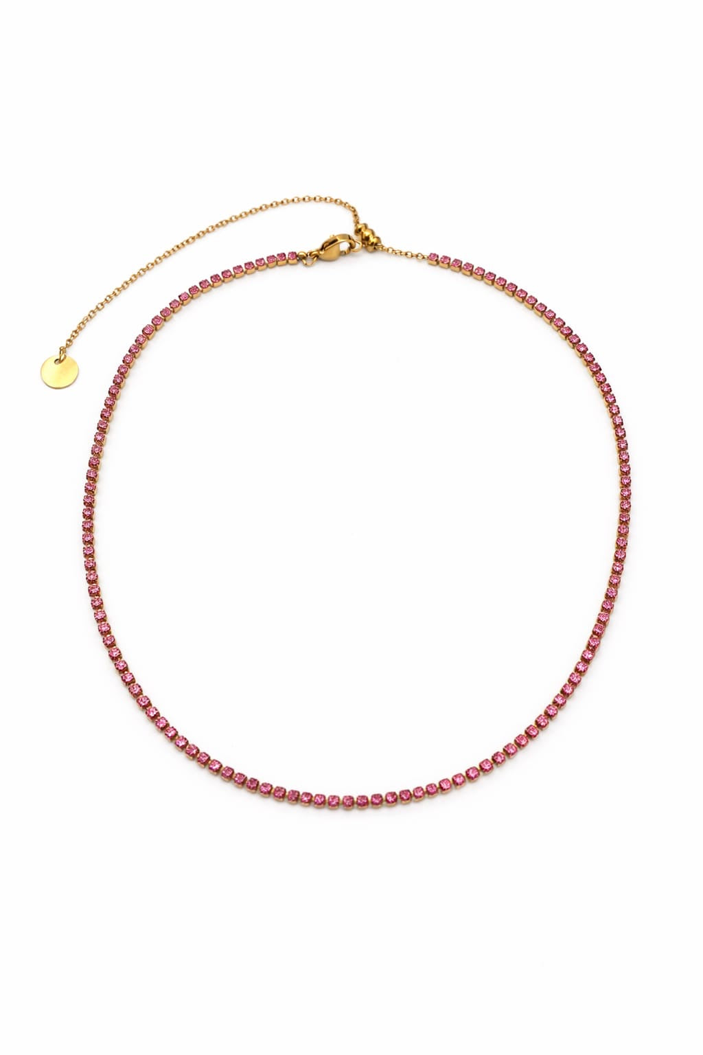 Ras de cou Rose éclat - doré