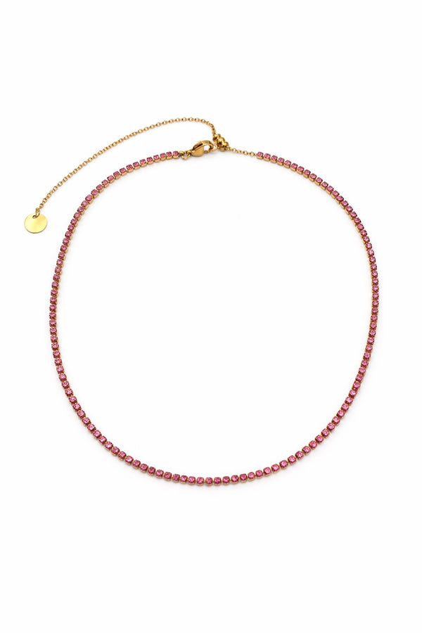 Ras de cou Rose éclat - doré