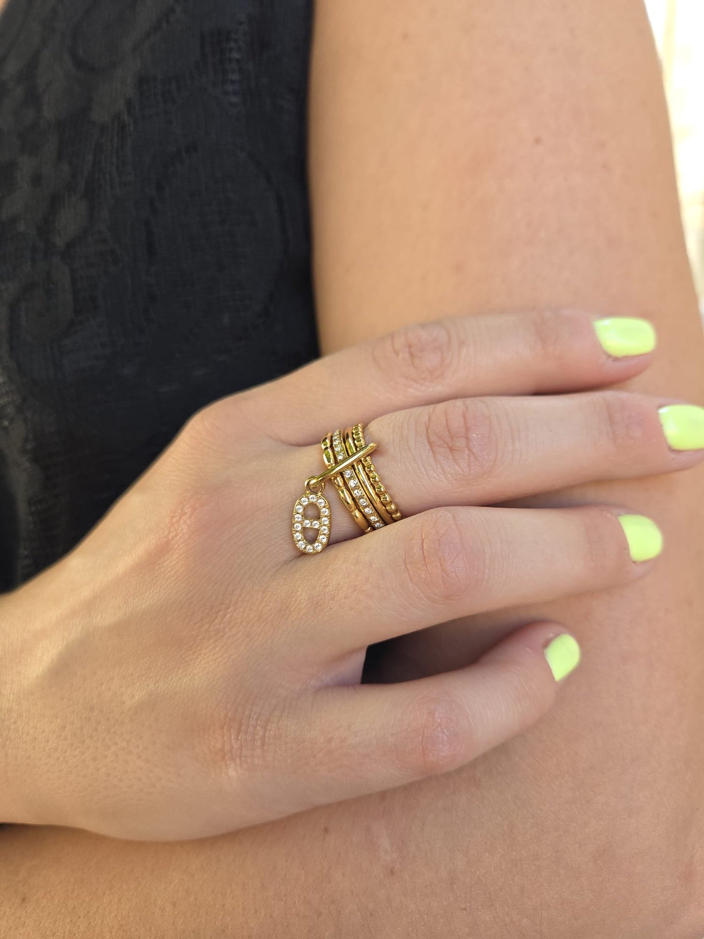 Bague empilable SOLÉANE - doré