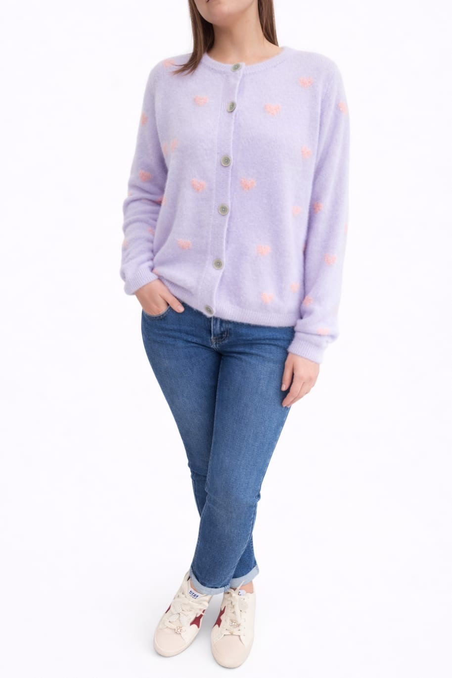 Gilet cœurs roses | Parme
