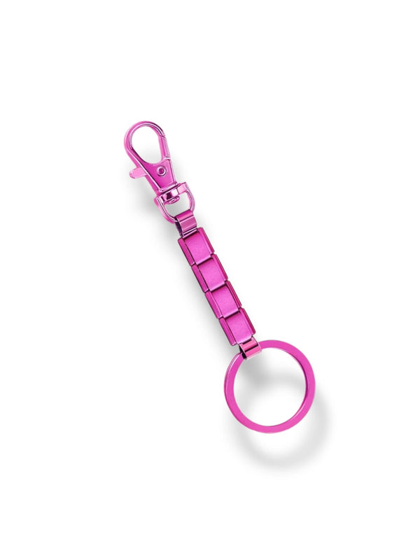 Porte-clés personnalisable rose fuchsia