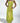 Robe longue bretelles franges - jaune