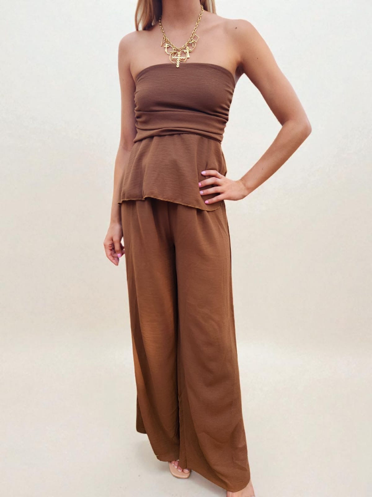 Ensemble bustier - marron