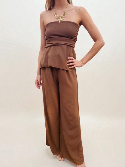 Ensemble bustier - marron