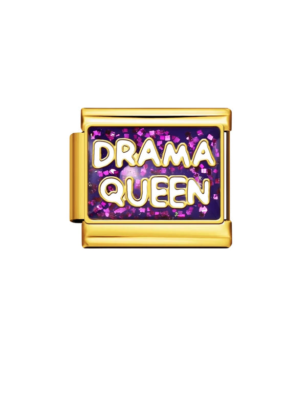 Charm italien DRAMA QUEEN doré