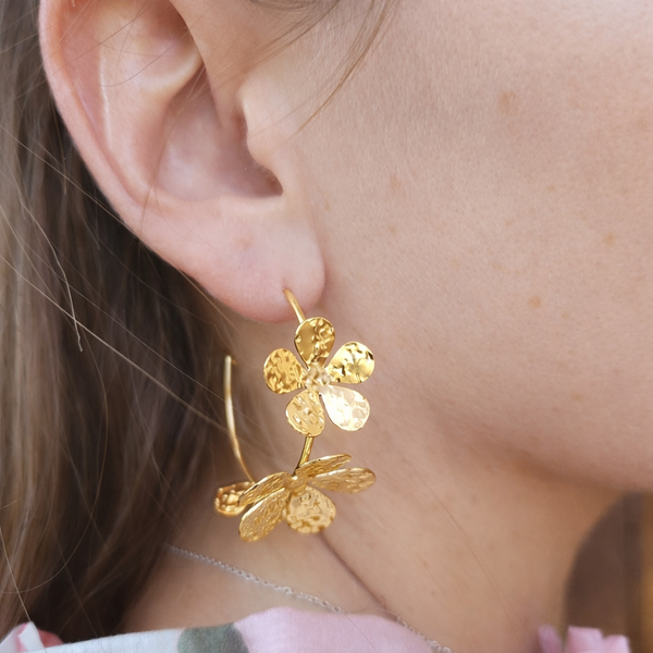 Boucles d'oreilles FLEURINE - doré