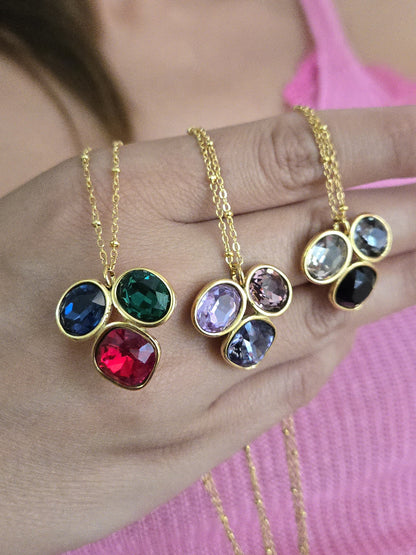 Collier 3 cristaux destockage