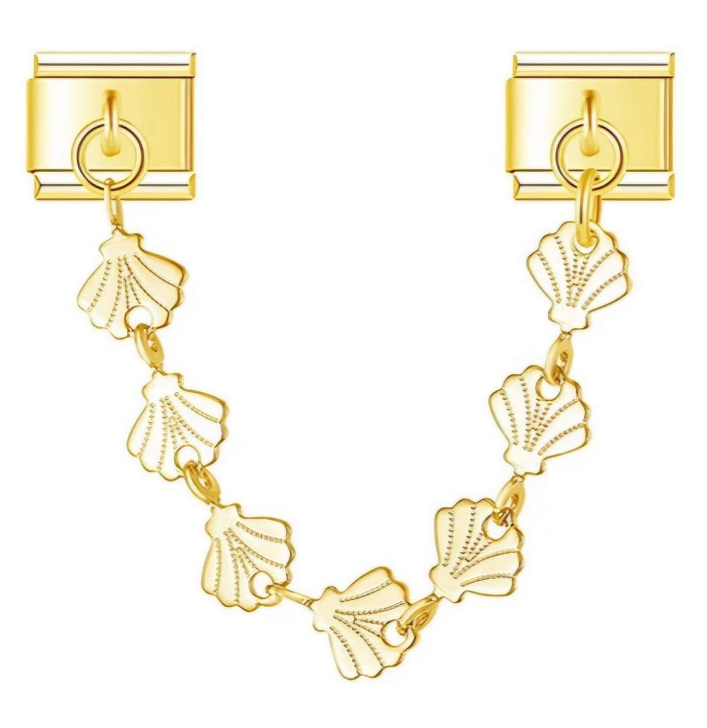 Double Charm italien chaînette coquillages