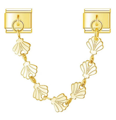 Double Charm italien chaînette coquillages