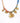 Collier tissu breloques NATURE COLOR - doré