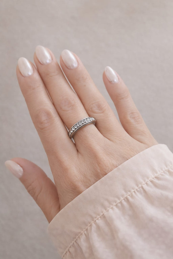 Bague rotative anti stress - argenté