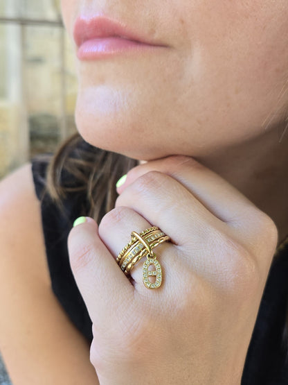 Bague empilable SOLÉANE - doré