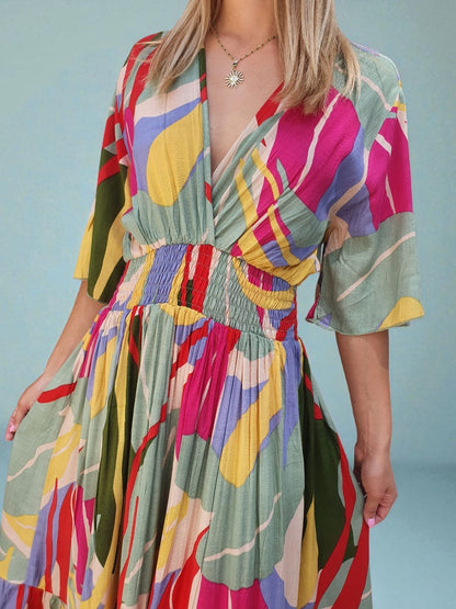 Robe multicolore
