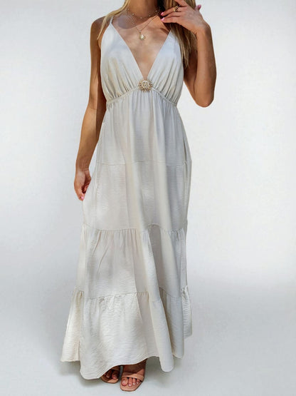 Robe longue soleil - écru