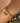 Bracelet breloques Marine | Orange / Doré