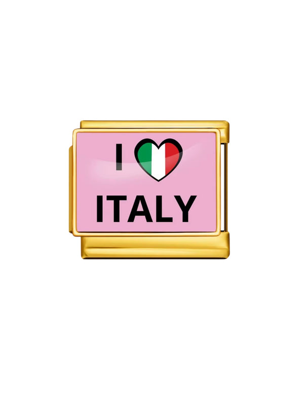 Charm italien I LOVE ITALY doré