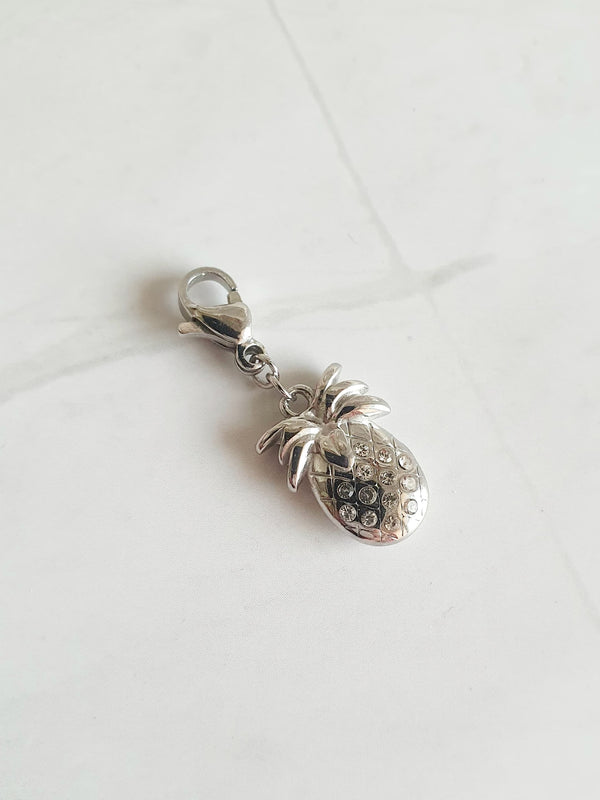 Charm ananas zircons - argenté
