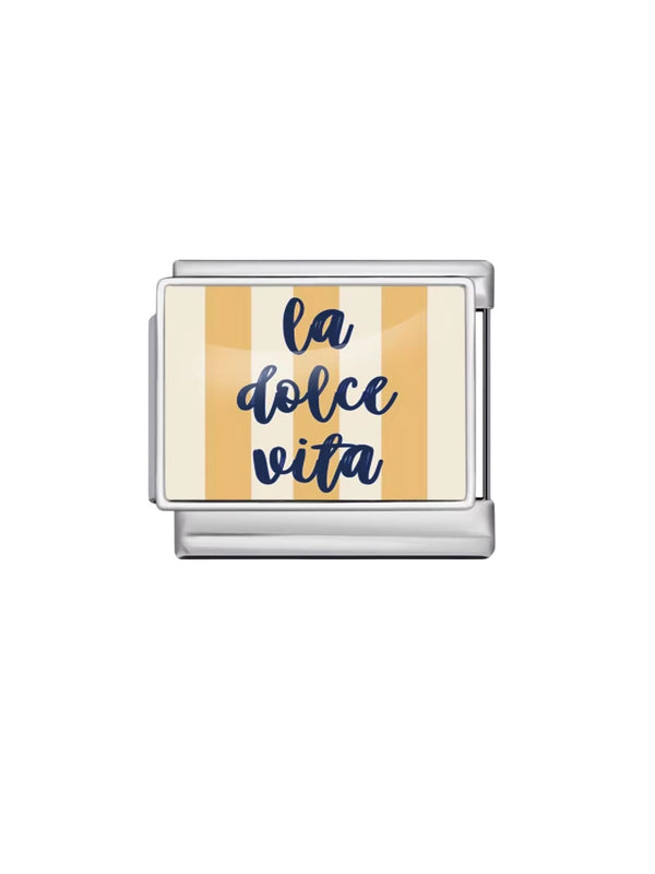 Charm italien LA DOLCE VITA BEIGE argenté