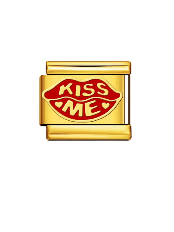 Charm italien KISS ME doré