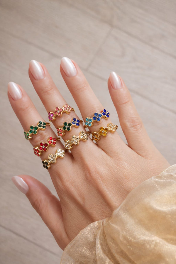 Bague FLOWER POP - doré
