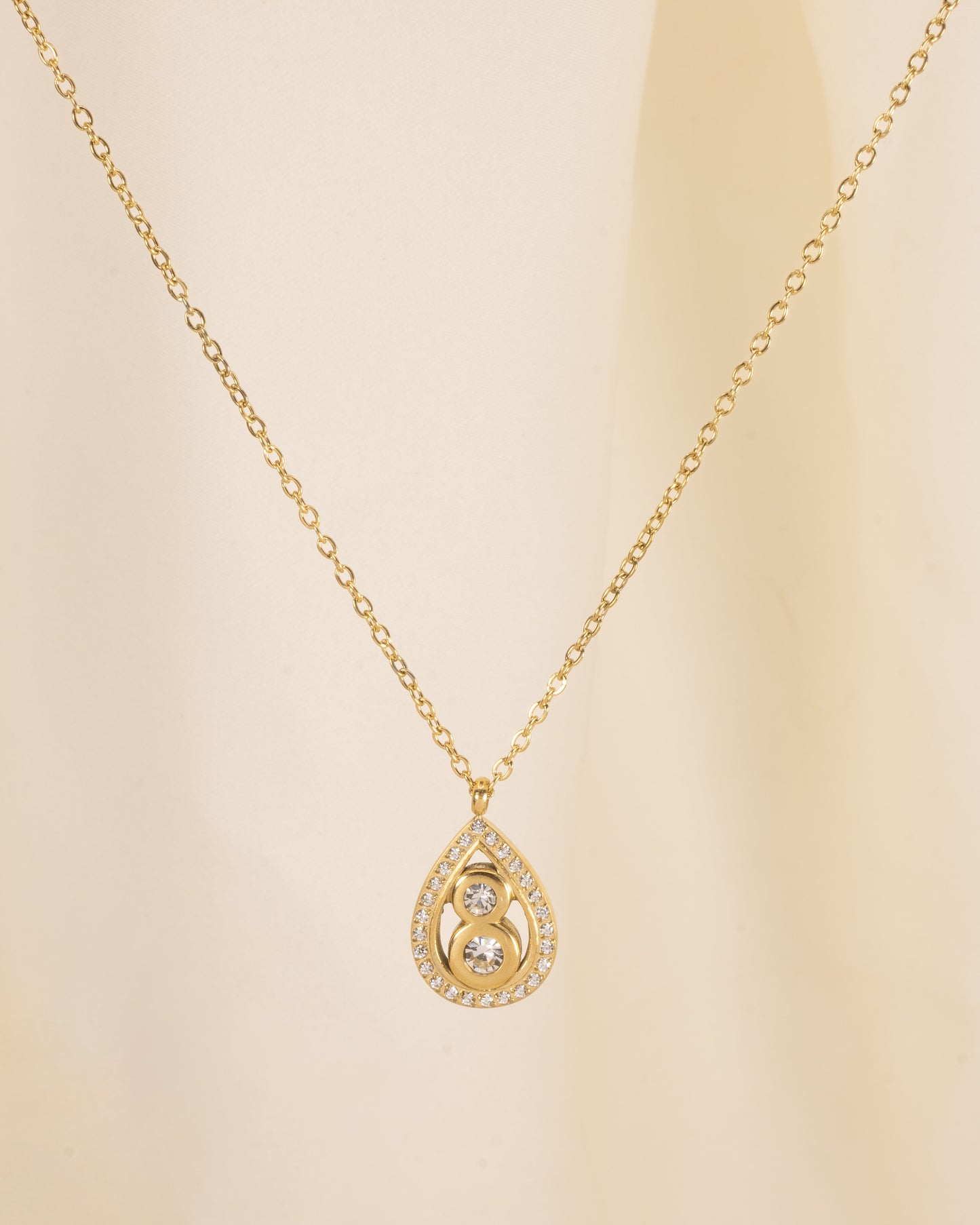 Collier MILLA zircons - doré