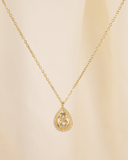 Collier MILLA zircons - doré