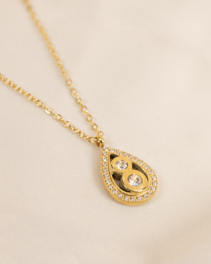 Collier MILLA zircons - doré