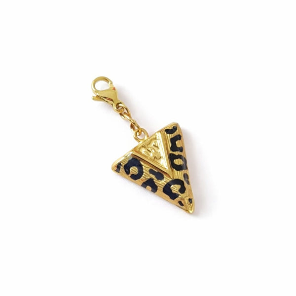 Charm léopard triangle - doré