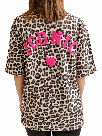 Tee-shirt ICONIC CŒUR | léopard