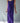 Robe longue fluide bretelles croisées - violet