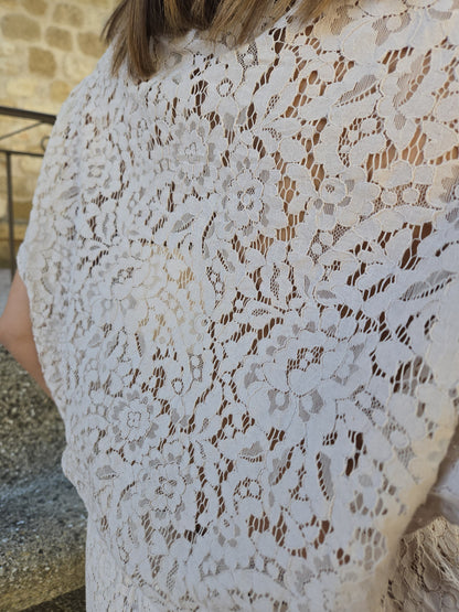 Ensemble dentelle écru