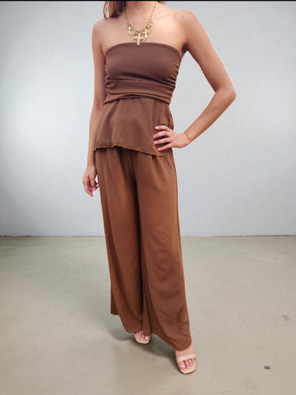 Ensemble bustier - marron