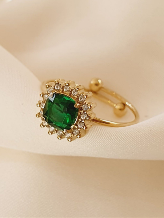 Bague EMILIA - doré/vert