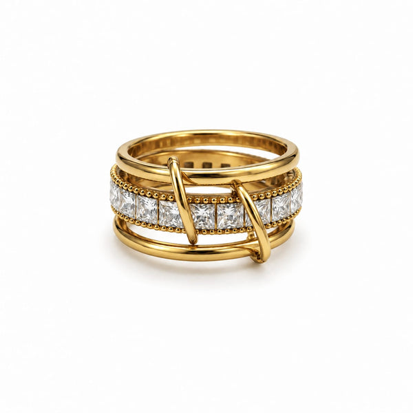 Bague empilable DIAMELIA - doré