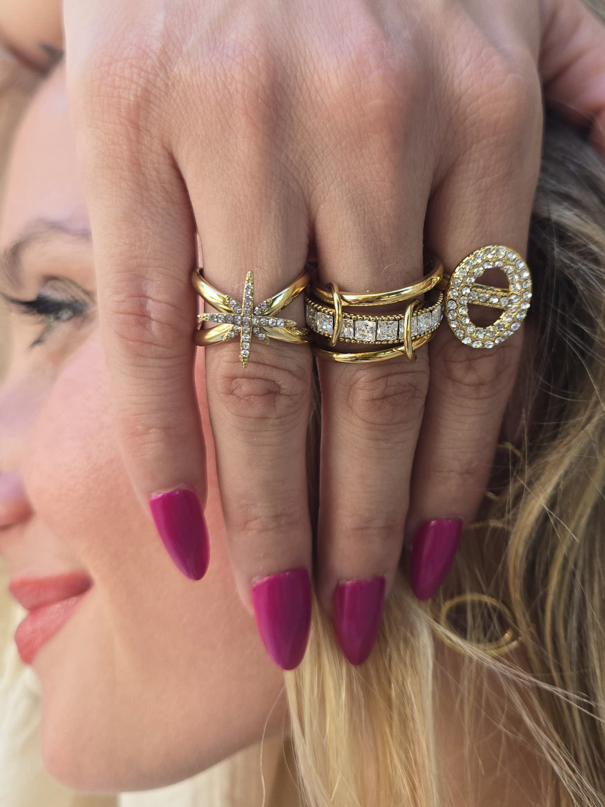 Bague empilable DIAMELIA - doré