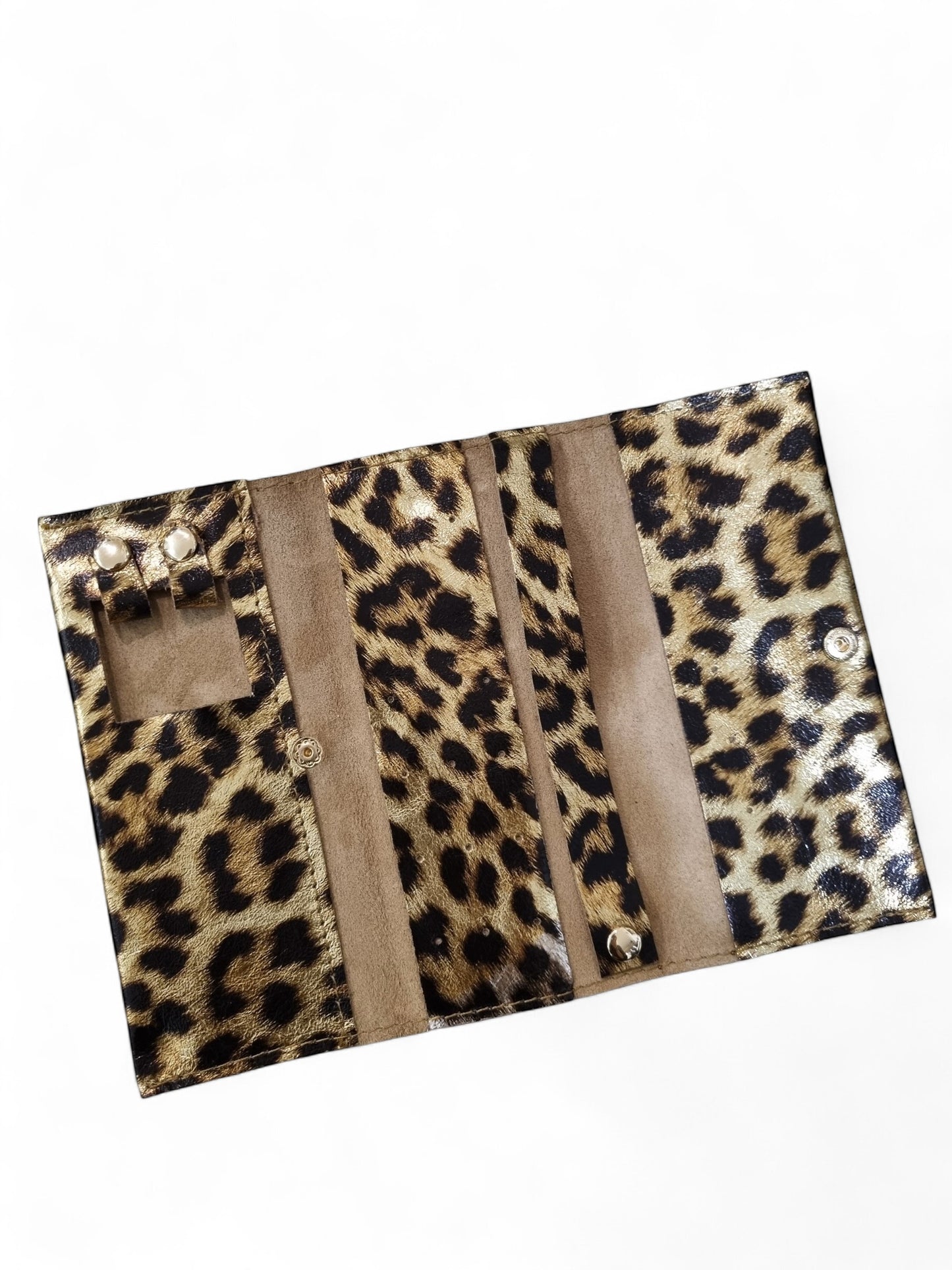 Pochette à bijoux en cuir | Léopard