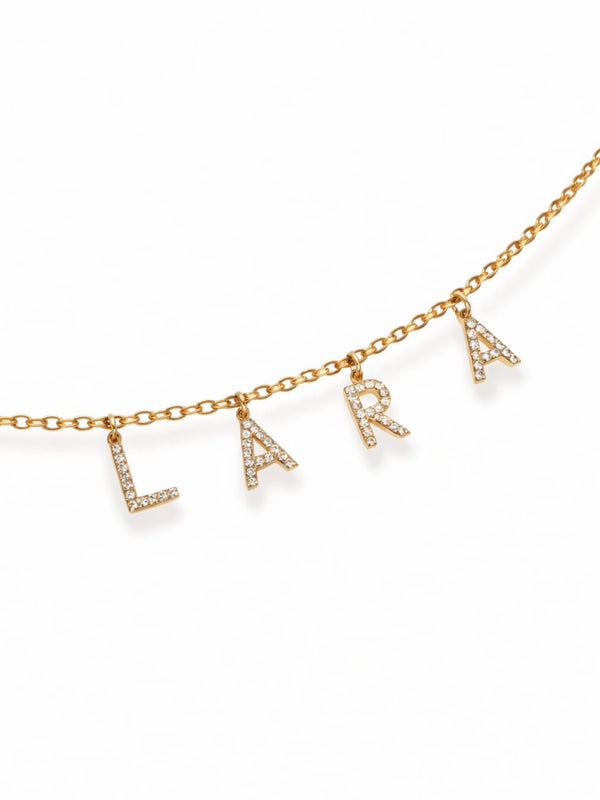 Collier prénom personnalisé strass