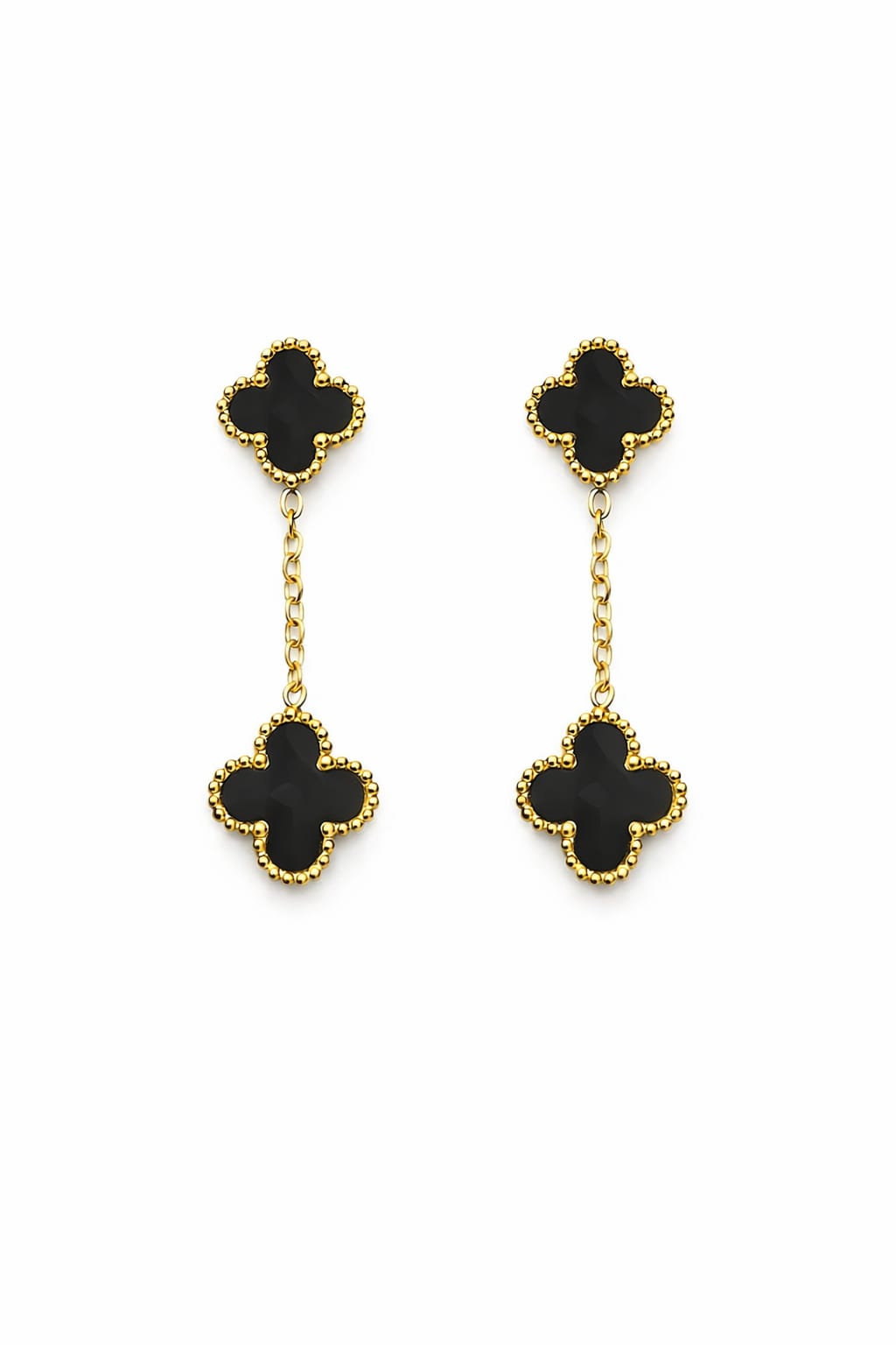 Boucles d’oreilles FLORINE - doré | noir