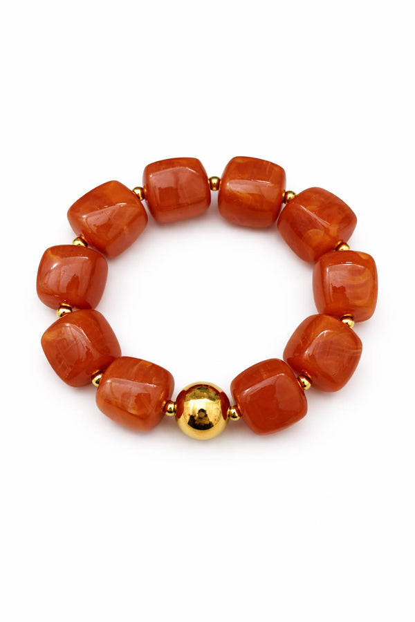 Bracelet élastique LORIANA | Terracotta