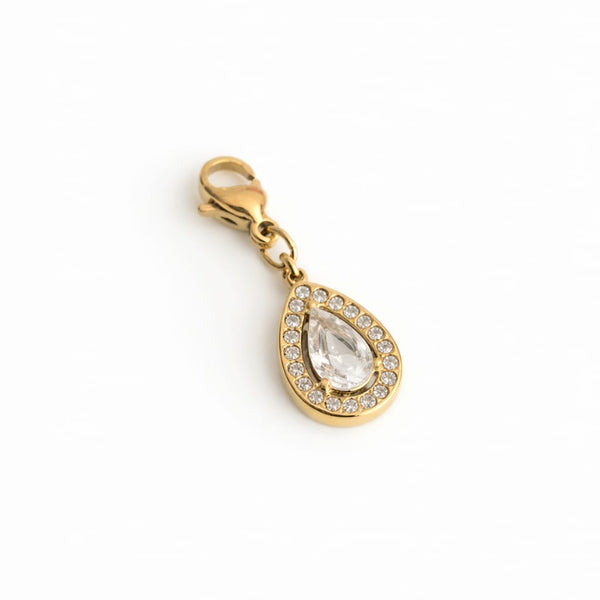Charm goutte zircons PREMIUM - doré