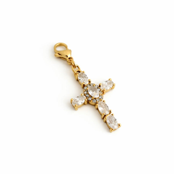 Charm croix éclat Premium - doré