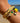 Jonc tissus breloques Azurine | Jaune / Doré