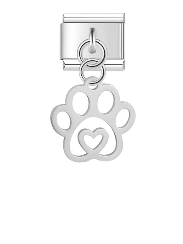 Charm italien PAW CŒUR argenté