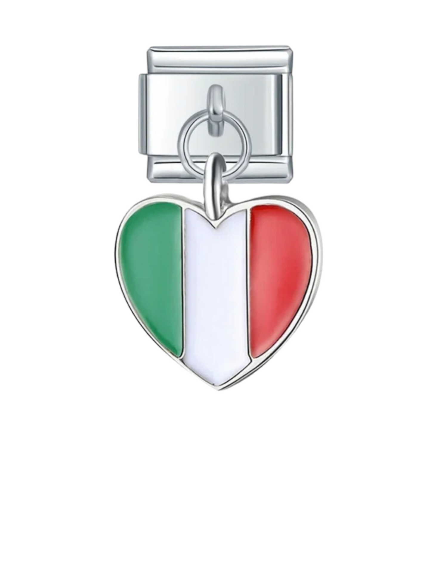 Charm italien DRAPEAU COEUR ITALIEN