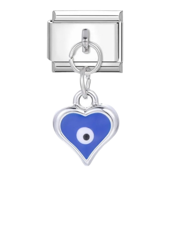 Charm italien breloque COEUR OEIL TURC