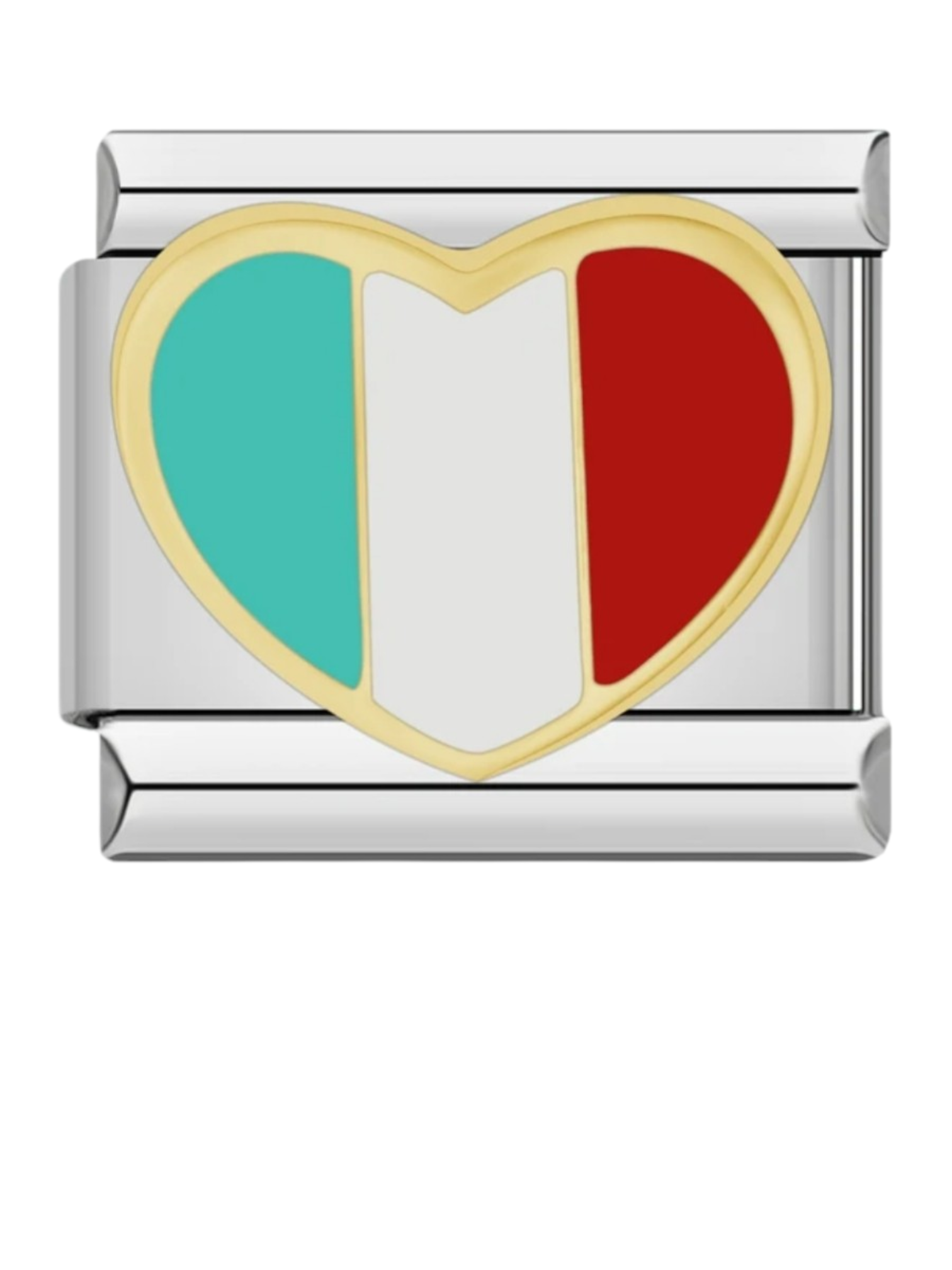 Charm italien COEUR DRAPEAU ITALIE