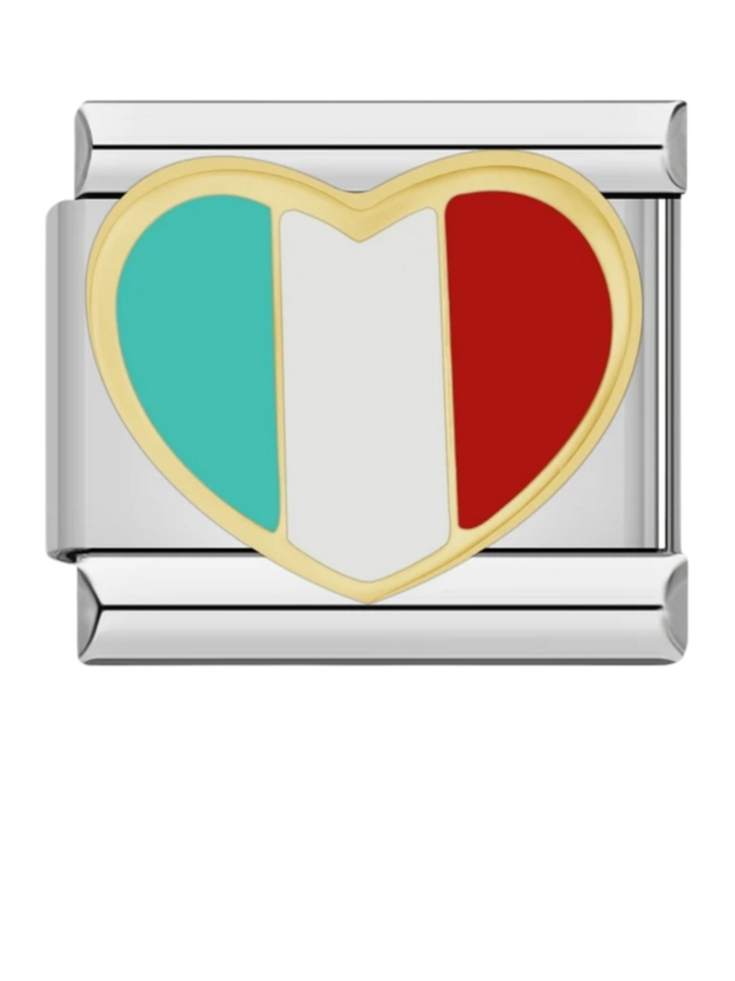 Charm italien COEUR DRAPEAU ITALIE