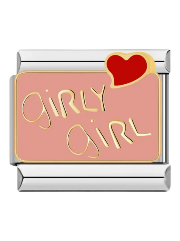 Charm italien GIRLY GIRL argenté