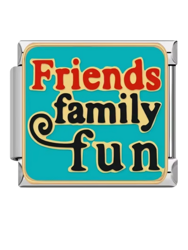 Charm italien FRIENDS FAMILY FUN argenté