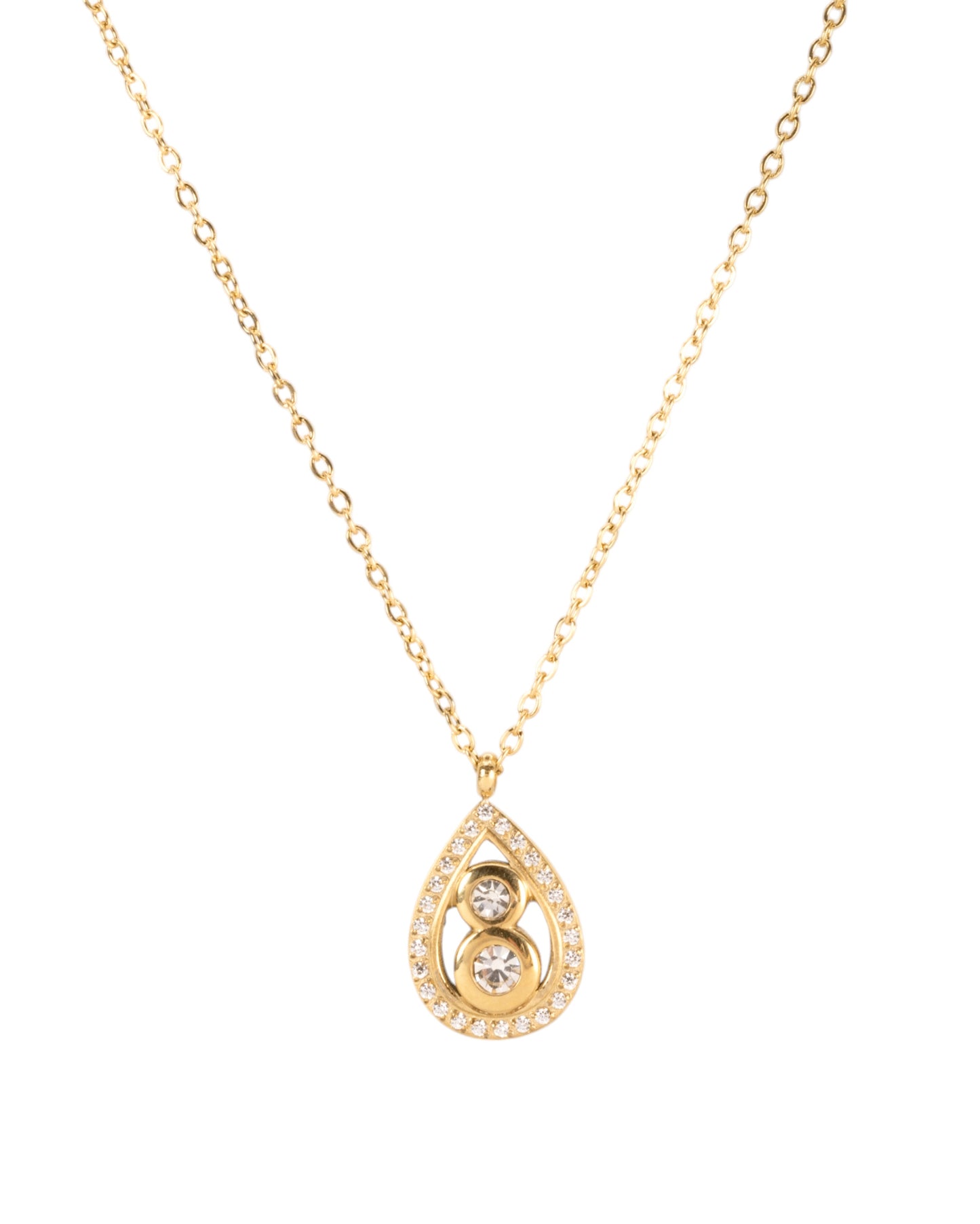 Collier MILLA zircons - doré